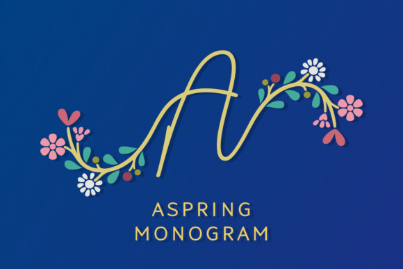 Aspring Monogram: An Elegant Decorative Font for Editorial Design