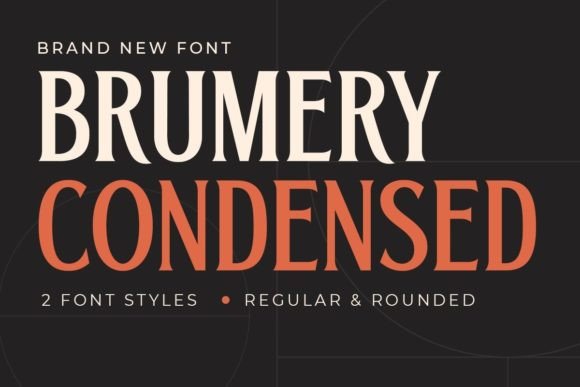 Brumery: A Sleek Condensed Serif Font for Polished Branding