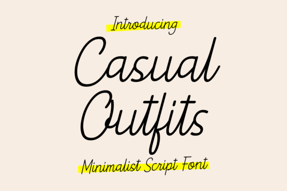 Casual Outfits Font: Minimalist Script for Clear, Elegant Campaigns