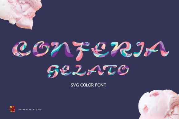 Conferia Gelato: A Playful Color Font for Lively Web Headlines