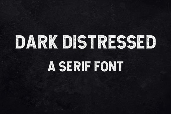 Dark Distressed Serif Font for Handmade Branding & Printables