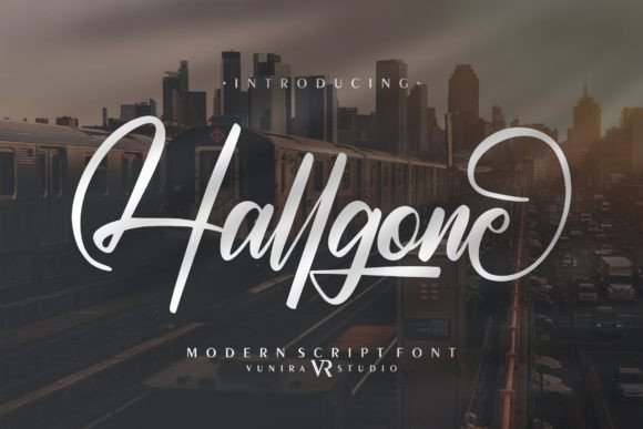 Hallgone: A Modern Script Handwritten Font for Elegant Design