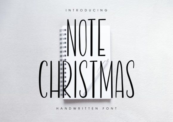 Note Christmas Script Handwritten Font for Crafters