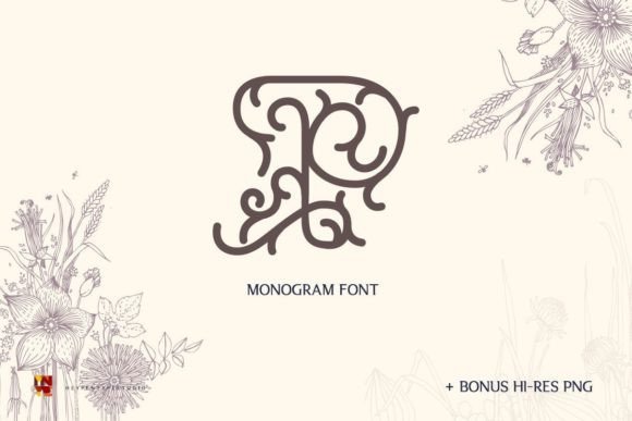 Prunellia Monogram: A Decorative Font for Elegant Branding