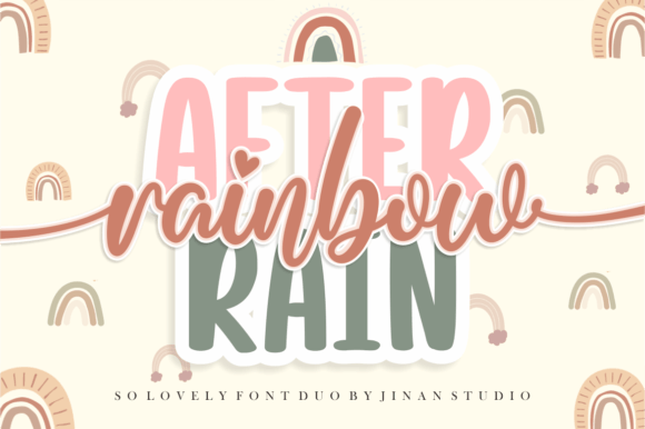 Rainbow After Rain Font: Romantic Script + Clean Sans Serif Duo