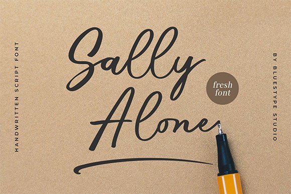 Sally Alone: A Romantic Script Handwritten Font for Branding