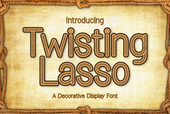 Twisting Lasso: A String Rope Decorative Font for Editorial Warmth