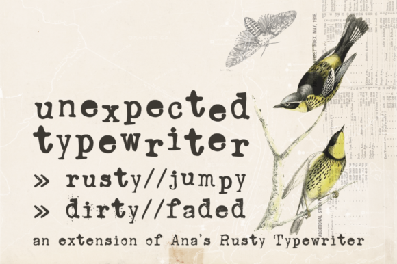 Unexpected Typewriter: A Hand-Drawn Serif Font for Authentic Craft Brands